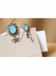 Romantic Love Sea Retro Fashion Bow Sapphire White Lace Bow Bunny Female With Ring Bracelet