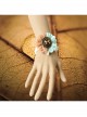 Retro Fashion Personality Leopard Print Gemstone Pink Blue Flower White Lace Female Bracelet