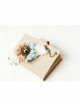 Retro Fashion Personality Leopard Print Gemstone Pink Blue Flower White Lace Female Bracelet