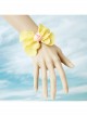 Fashion Yellow Bow Bride Pink Rose Flower Retro Female Bracelet