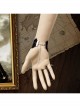 Creative Fashion Gothic Black Rose Flower Lace Tea Color Diamond Retro Female Band Ring Bracelet