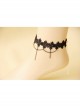 Fashion Personality Simple Gothic Black Lace Flower Tassel Female Anklet
