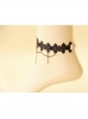Fashion Personality Simple Gothic Black Lace Flower Tassel Female Anklet