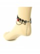 Gothic Fashion Retro Personality Black Lace Flower Tassel Ruby Female Anklet