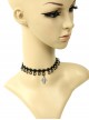 Retro Gothic Personality Cross Black Lace Flower Halloween Female Choker