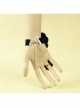 Handmade Fashion Retro Gothic Black Big Flower Tassel Female With Ring Bracelet