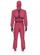TV Drama Squid Game Soldiers Red One-piece Garment Halloween Cosplay Costume Full Set Without Mask