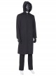 TV Drama Squid Game Black Mask Man Black Suit Halloween Cosplay Costume Full Set Without Mask