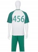 TV Drama Squid Game Contestant 456 Green Prisoner's Garb Halloween Cosplay Costume White T-shirt