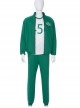 TV Drama Squid Game Contestant 456 Green Prisoner's Garb Halloween Cosplay Costume White T-shirt
