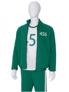 TV Drama Squid Game Contestant 456 Green Prisoner's Garb Halloween Cosplay Costume Green Jacket
