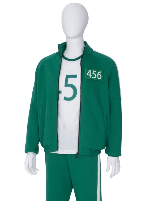 TV Drama Squid Game Contestant 456 Green Prisoner's Garb Halloween Cosplay Costume Green Jacket