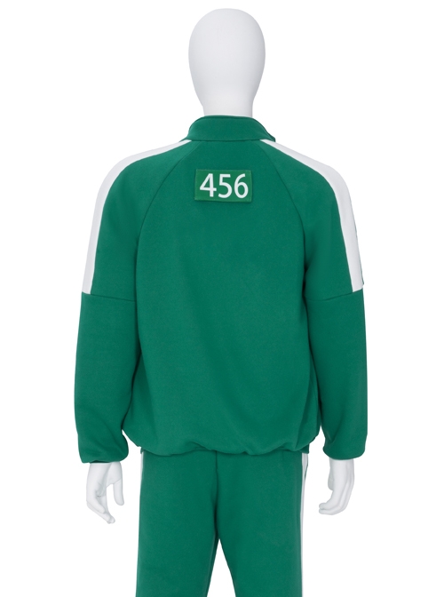 TV Drama Squid Game Contestant 456 Green Prisoner's Garb Halloween Cosplay Costume Green Jacket