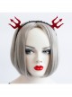 Fashion Retro Red Devil Fork Black Lace Party Adult Amusement Park Attractions Halloween Headband