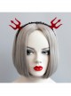 Fashion Retro Red Devil Fork Black Lace Party Adult Amusement Park Attractions Halloween Headband