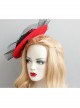 Black Web Yarn Spider Rose Flower Halloween Makeup Party Creative Vampire Retro Fashion Red Hat