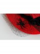 Black Web Yarn Spider Rose Flower Halloween Makeup Party Creative Vampire Retro Fashion Red Hat