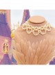 Retro Baroque Fashion Simple White Pearl Female Short Necklace