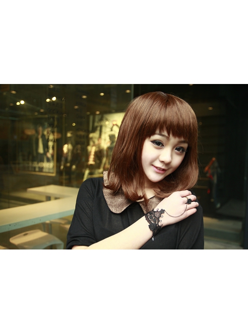Retro Gothic Fashion Simple Black Lace Female Band Ring Bracelet