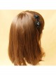 Pop Retro Fashion Halloween Festival Gothic Black Spider Web Rose Flower Girl Female Band
