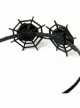 Pop Retro Fashion Halloween Festival Gothic Black Spider Web Rose Flower Girl Female Band