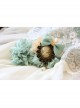 Handmade Retro Fashion Beauty Portrait Blue Bow Flower Pearl Female Hairpin