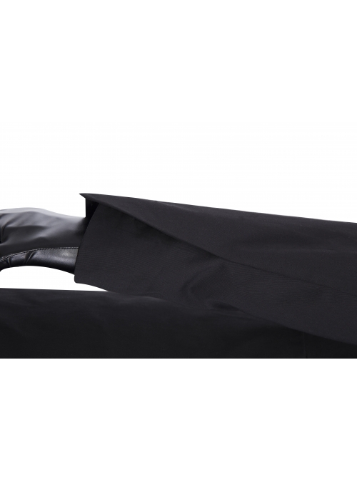 TV Drama Squid Game Black Mask Man Black Suit Halloween Cosplay Costume Black Hooded Long Top