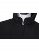 TV Drama Squid Game Black Mask Man Black Suit Halloween Cosplay Costume Black Hooded Long Top