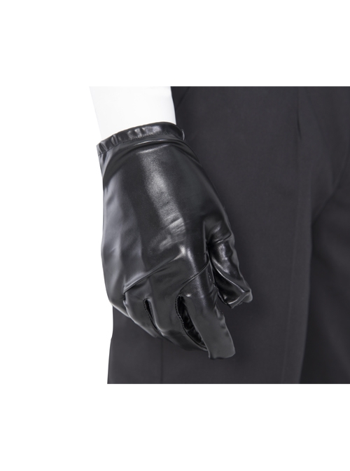 TV Drama Squid Game Black Mask Man Black Suit Halloween Cosplay Accessories Black Gloves
