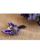 Handmade Retro Fashion Personality Purple Fabric Butterfly Flower Female Hairpin