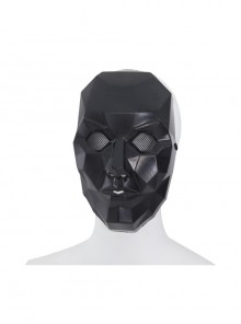 TV Drama Squid Game Black Mask Man Black Suit Halloween Cosplay Accessories Black Mask