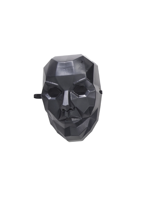 TV Drama Squid Game Black Mask Man Black Suit Halloween Cosplay Accessories Black Mask