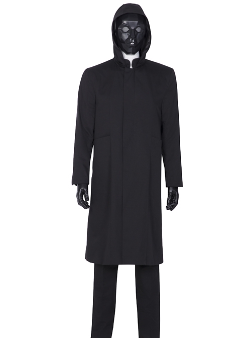 TV Drama Squid Game Black Mask Man Black Suit Halloween Cosplay Accessories Black Mask