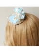 Beach Travel Fashion Shell Flower Pearl Golden Lace Female Small Blue Top Hat Hairpin