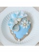 Beach Travel Fashion Shell Flower Pearl Golden Lace Female Small Blue Top Hat Hairpin