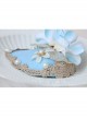 Beach Travel Fashion Shell Flower Pearl Golden Lace Female Small Blue Top Hat Hairpin