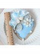Beach Travel Fashion Shell Flower Pearl Golden Lace Female Small Blue Top Hat Hairpin
