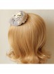 Individuality Bowknot White Flower Pearl Retro Fashion Female Gray Small Hat Hairpin