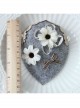Individuality Bowknot White Flower Pearl Retro Fashion Female Gray Small Hat Hairpin