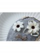 Individuality Bowknot White Flower Pearl Retro Fashion Female Gray Small Hat Hairpin