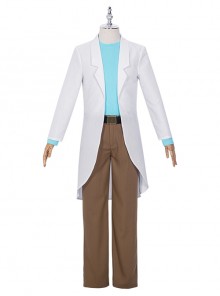 Rick And Morty Rick White Outerwear Suit Halloween Cosplay Costume Full Set