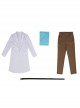 Rick And Morty Rick White Outerwear Suit Halloween Cosplay Costume Full Set