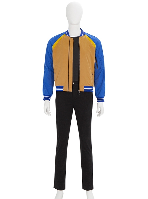 Shang-Chi And The Legend Of The Ten Rings Halloween Cosplay Costume Shang-Chi Blue Yellow Color Splicing Jacket