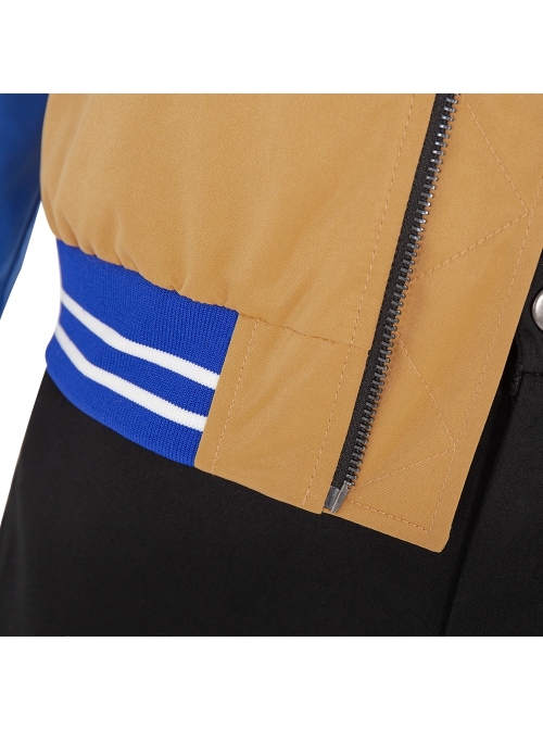 Shang-Chi And The Legend Of The Ten Rings Halloween Cosplay Costume Shang-Chi Blue Yellow Color Splicing Jacket