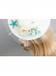 Seaside Blue Starfish White Flowers Shell Net Yarn Female Beach Holiday Fashion Top Hat