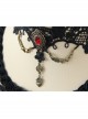 Fashion Retro Gothic Love Ruby Black Lace Flower Love Queen Holiday Female Choker