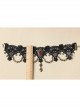 Fashion Retro Gothic Love Ruby Black Lace Flower Love Queen Holiday Female Choker