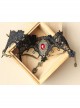 Fashion Retro Gothic Love Ruby Black Lace Flower Love Queen Holiday Female Choker