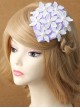 Fashion Casual Sweet Elegant Performance White Flower Pearl Female Purple Top Hat Hairpin
