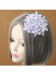 Fashion Casual Sweet Elegant Performance White Flower Pearl Female Purple Top Hat Hairpin